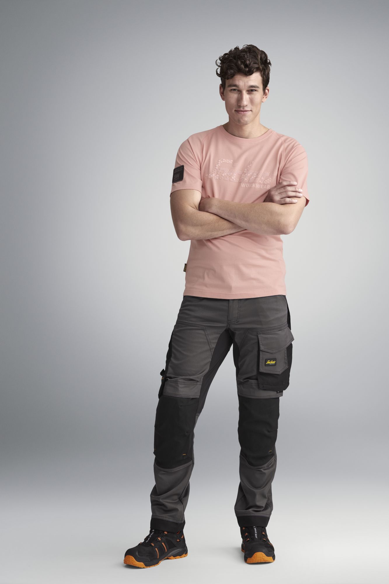 Snickers Workwear 6341 Pantalones largos de trabajo elásticos AllroundWork Slim Fit color gris